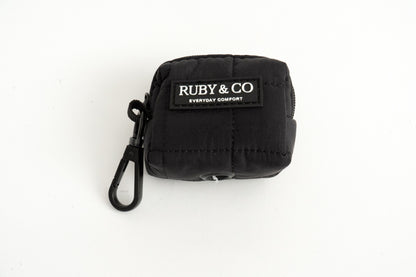 Black | Quilted Waste Bag Holder