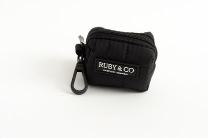 Black | Quilted Waste Bag Holder