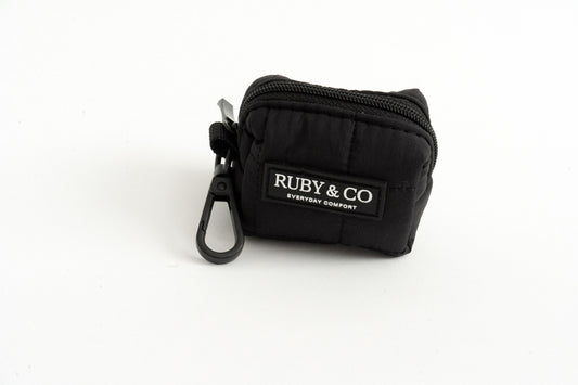Black | Quilted Waste Bag Holder